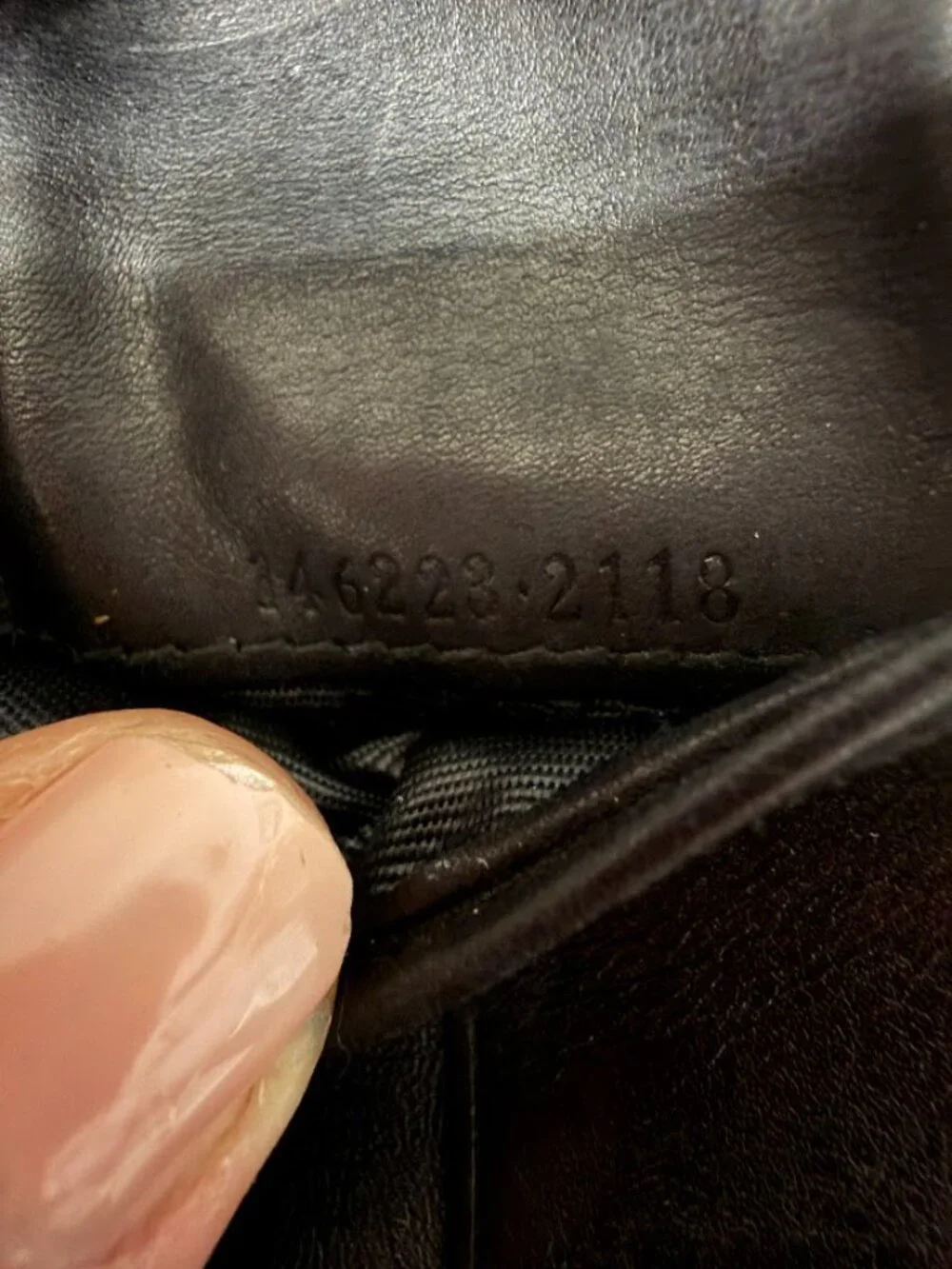 Gucci Guccissima Black Leather Bifold Wallet Coin Pocket Men's GG Monogram
